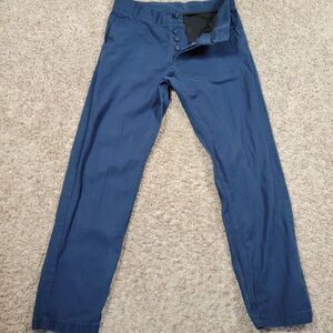 Adidas Pants Mens 32X31 Button Fly Blue Straight Casual Skate Chino READ
